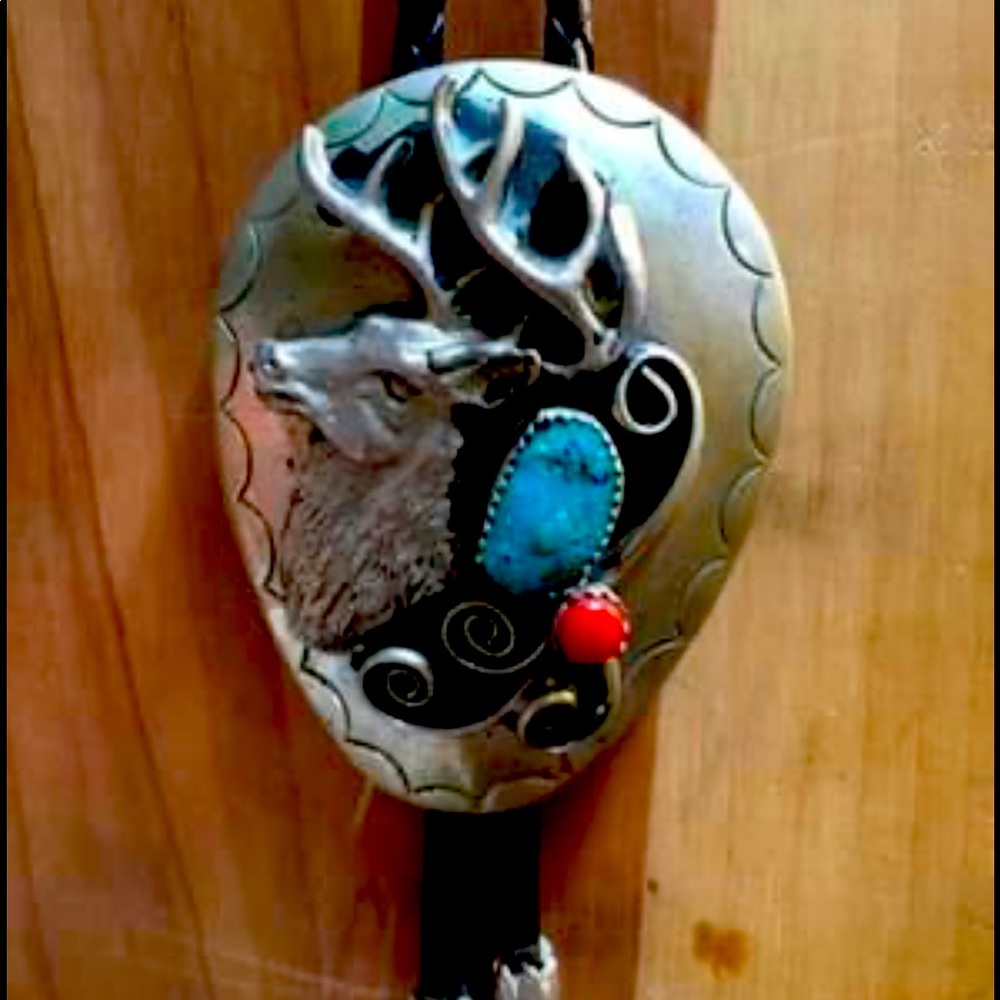 Vintage Native American bolo tie